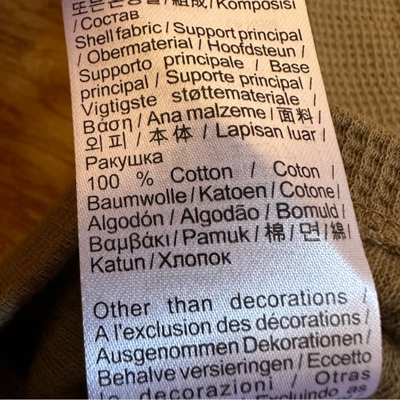 Men's Lacoste Brown Tan Thermal Long Sleeve Size Medium - Picture 5 of 8